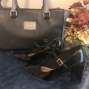 Fioni Black Patent Mary Jane Shoes